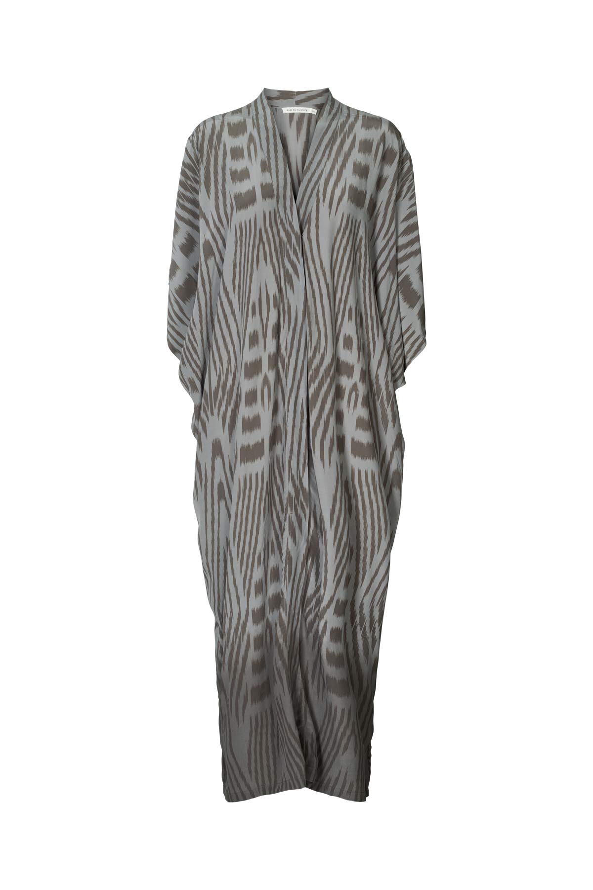 Alesandra - Ombre ikat kimono dress I Asphalt combo
