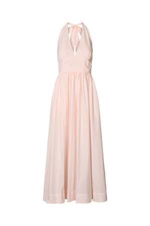 Izette - Poplin halter dress I Light rose