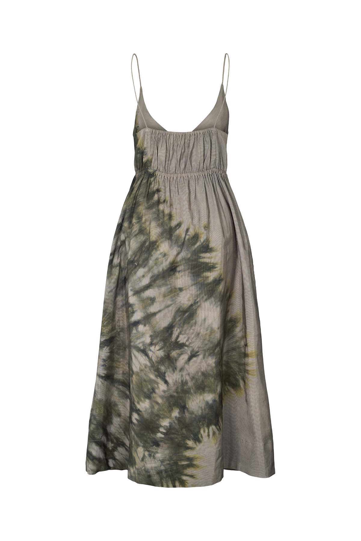 Maple - Lava v-front dress I Grey green combo