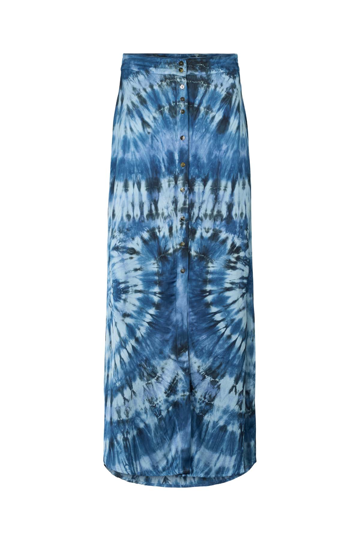 Henriette - Lava button skirt I Blue combo