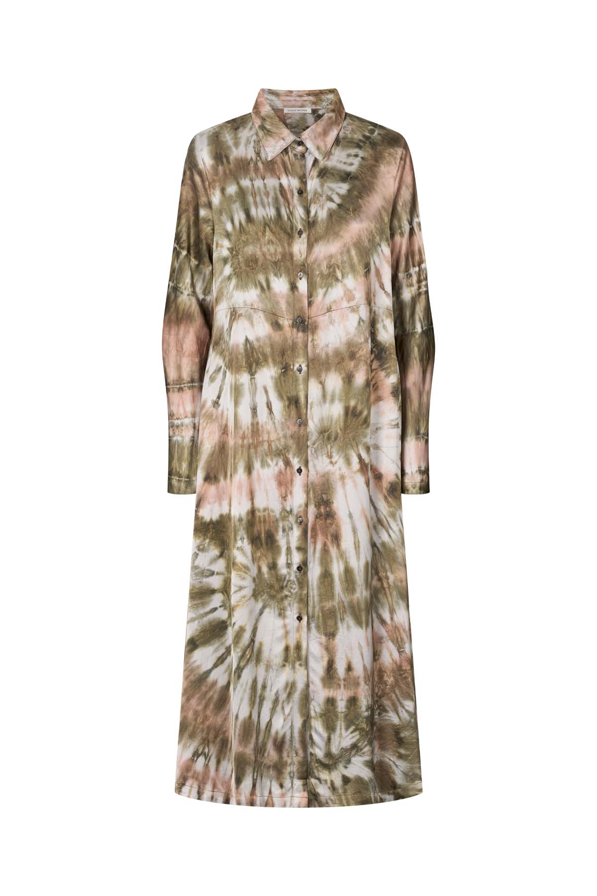Vija - Lava button dress I Rust combo