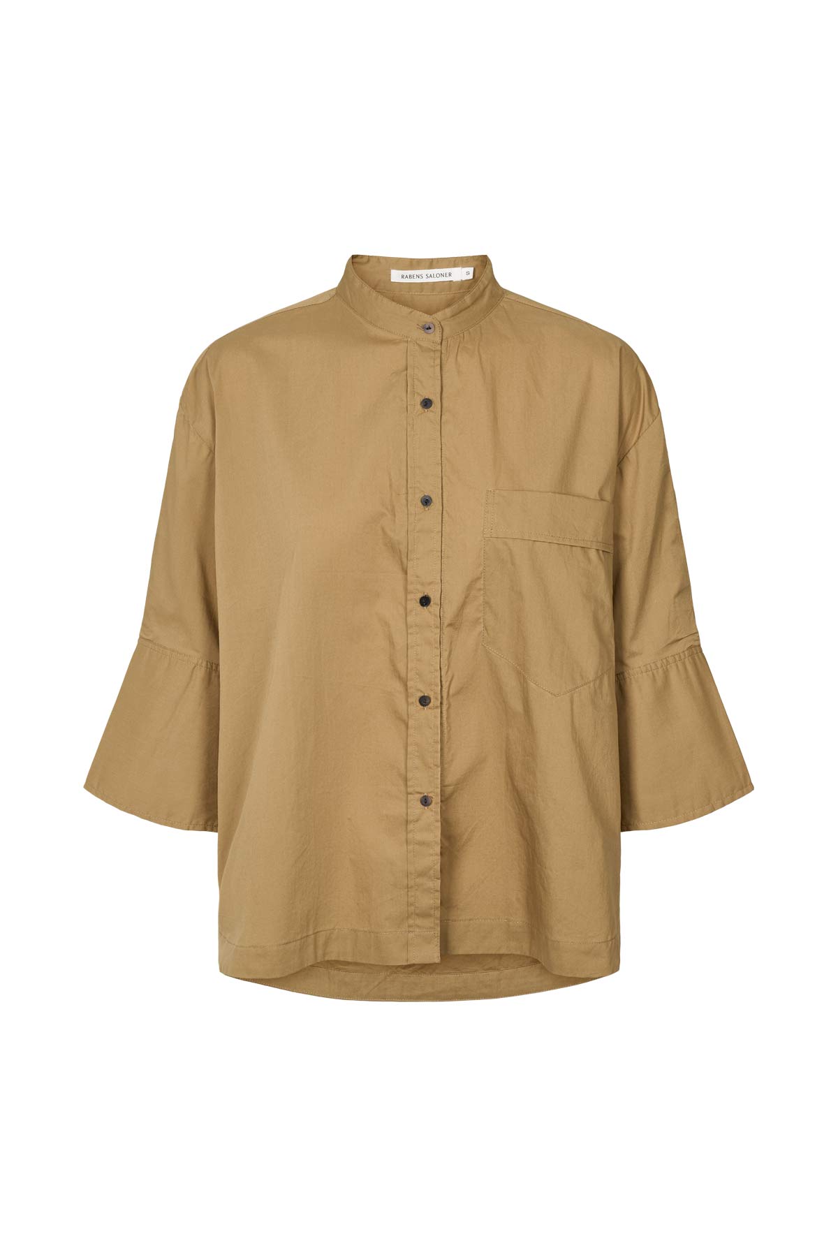 Seval - Poplin boxy shirt I Havanna brown