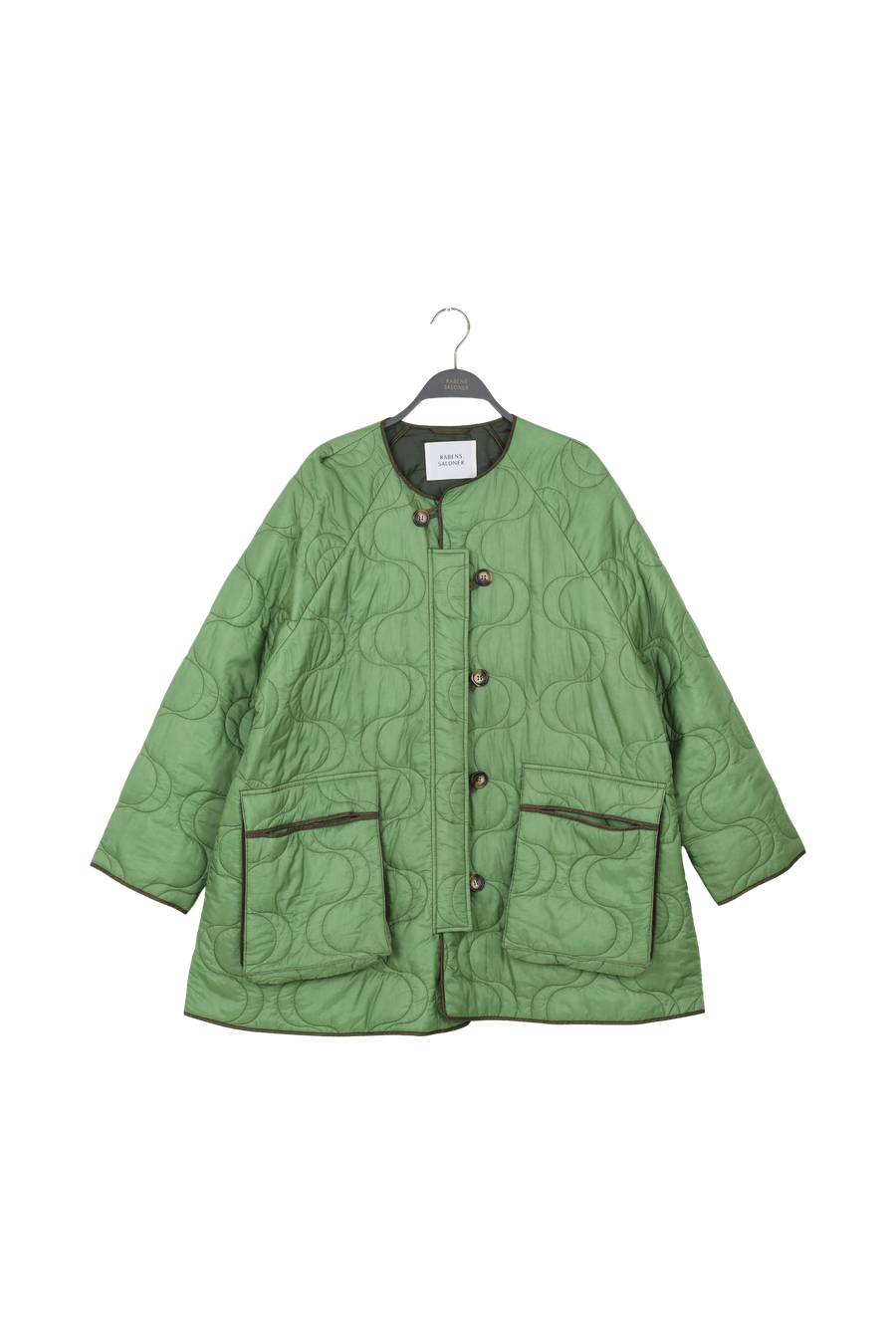 PreLoved Rahlin - Pastel quilt coat I Stone green - XS