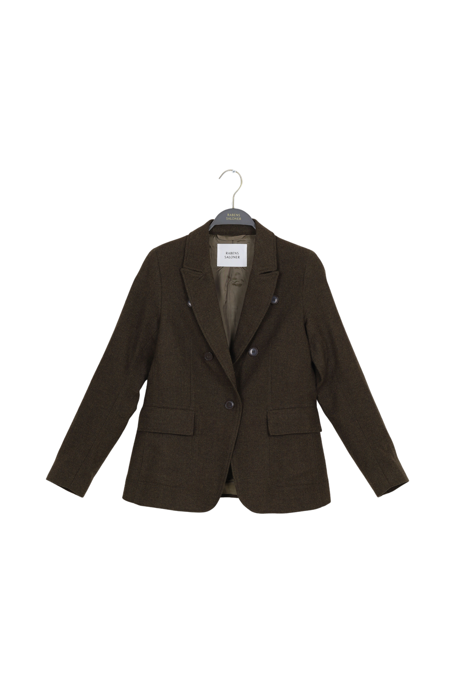 PreLoved Akalie - Mini herringbone blazer I Dark brown - XS