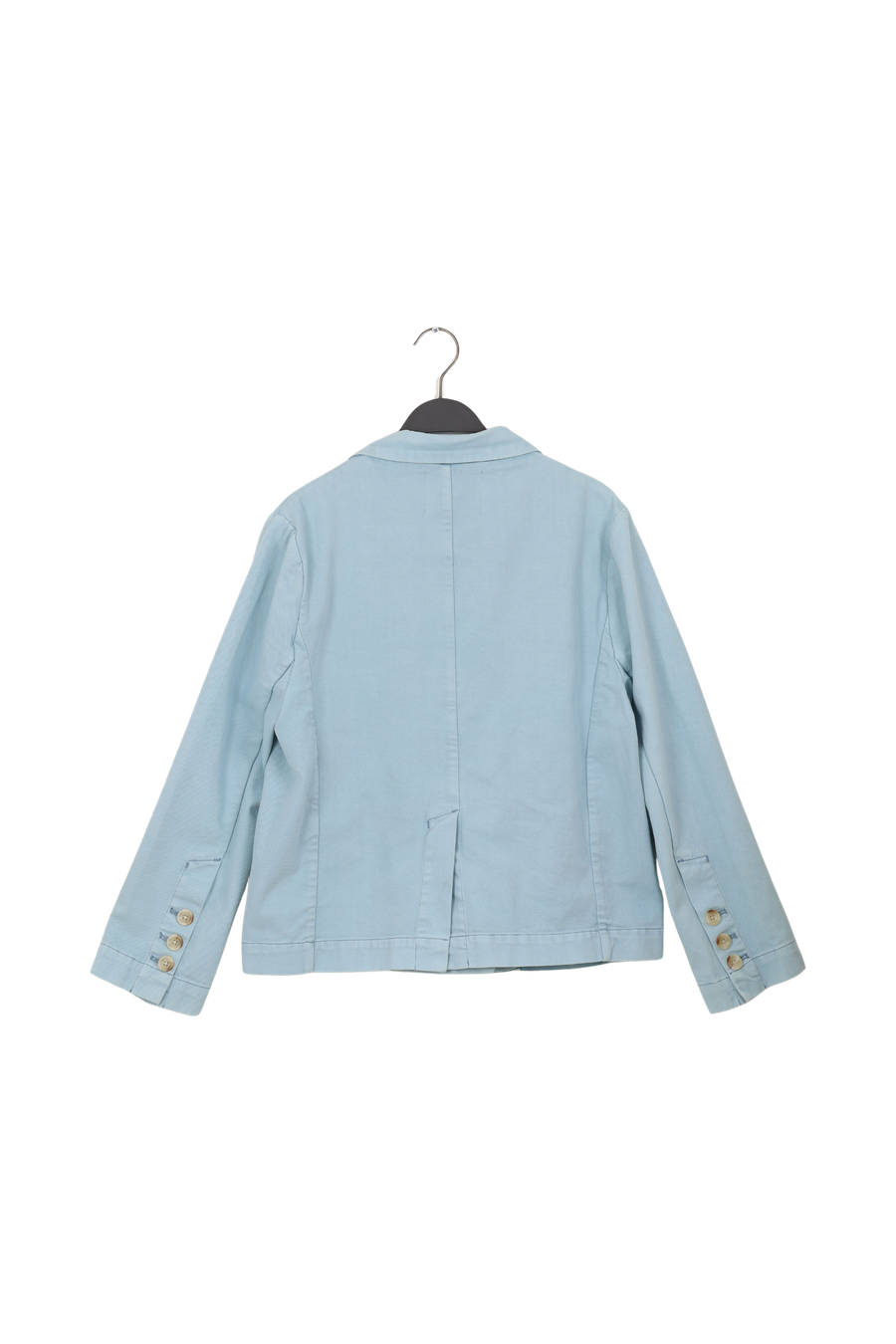 PreLoved Aeva - Canvas drill crop jacket I Aqua - M