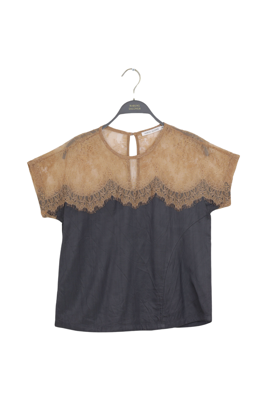 PreLoved Buggi - Sheer lace t-shirt I Dark shadow combo - XS/S