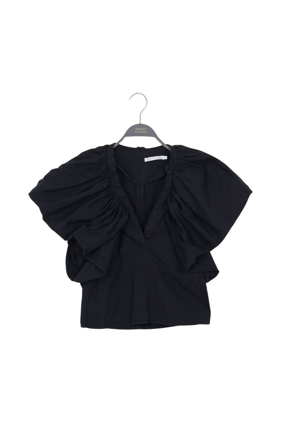 PreLoved Briane - Papery butterfly slv top I Black - M