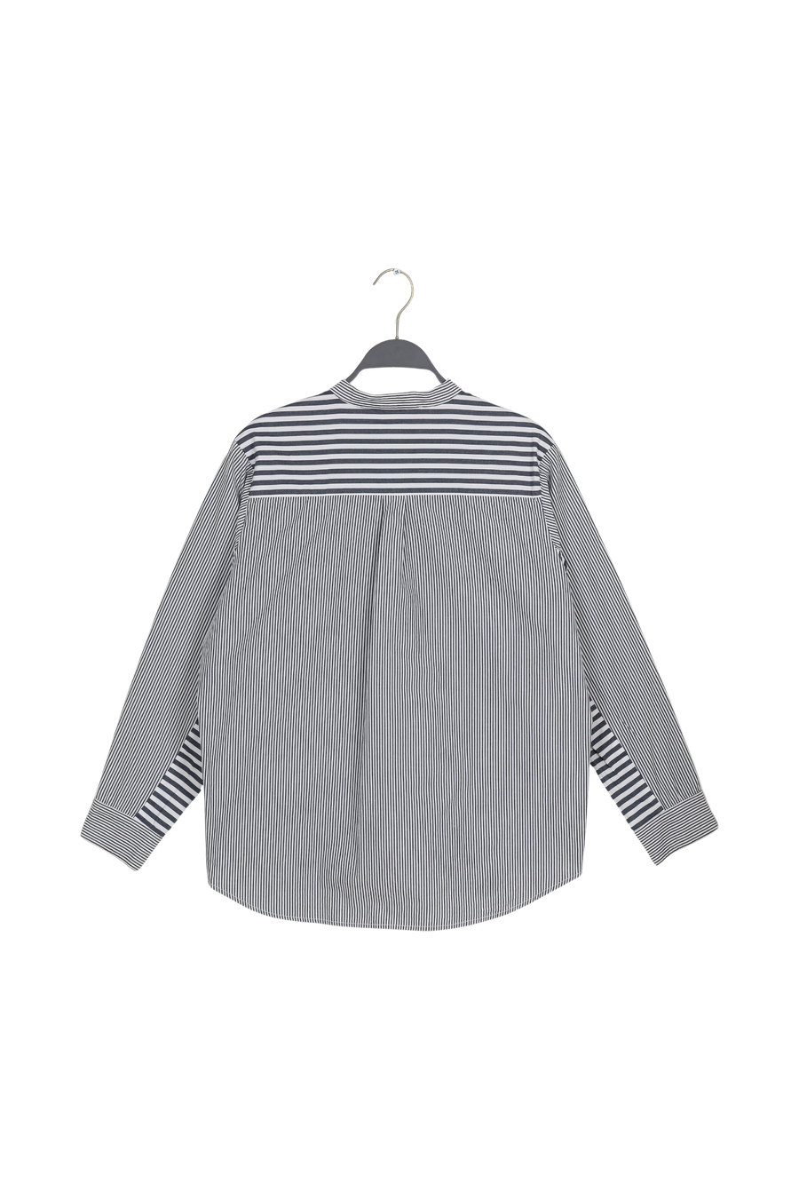PreLoved Teja - Double stripe bib front shirt I Midnight combo - S