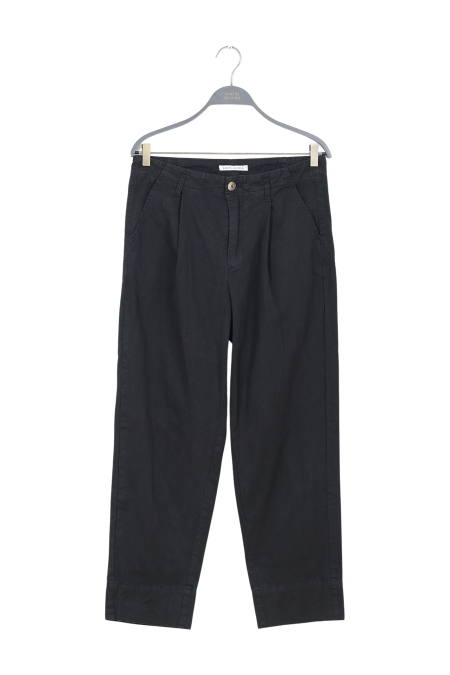 PreLoved Raina - Canvas light pleat pant I Faded black - L