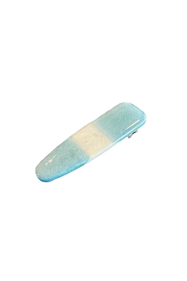 Hair Clip - Zia I Light Blue Stripe