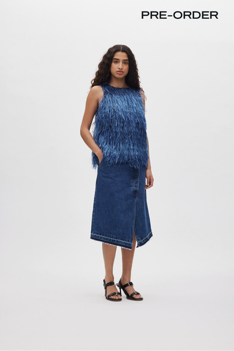 Piper - Plume tank top I PRE-ORDER I Navy