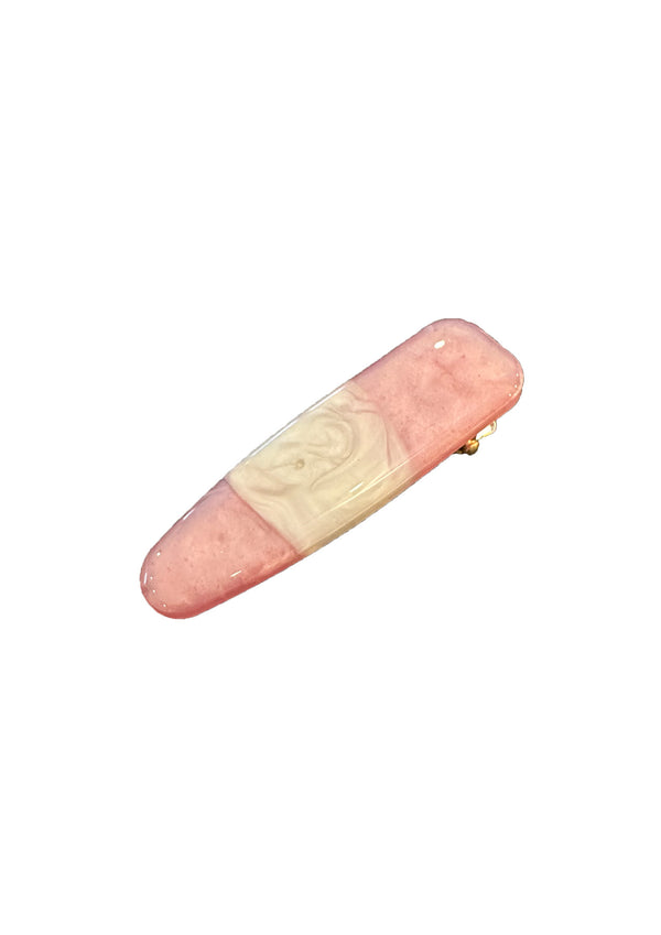 Hair Clip - Zia I Light Pink Stripe